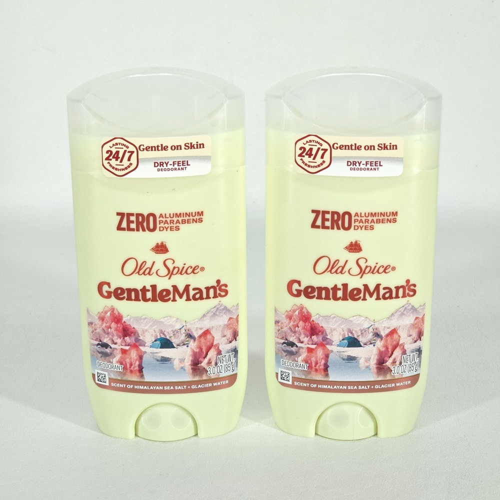 2 Old Spice GentleMan's Blend Deodorant Himalayan Sea Salt 3oz eaโ Deadstock NEW